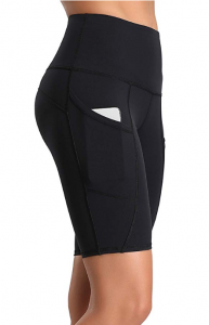 Oalka Women's Short Yoga Side Pockets