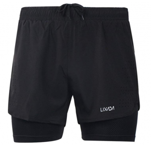 Lixada Men's 2-in-1 Running Shorts