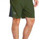 BALEAF Men's 7'' Athletic Green Running Shorts