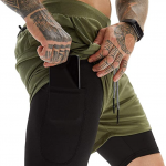 OEBLD Mens Athletic Shorts 2-in-1 