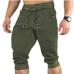 faskunoie green running shorts