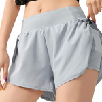 Hopgo Running Shorts for Women Yoga Gym High Waisted Tummy Control Athletic Workout Shorts with Pocket