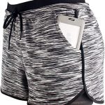 RIBOOM Women Workout Running Shorts 2 in 1 Active Yoga Gym Sport Shorts with Pockets