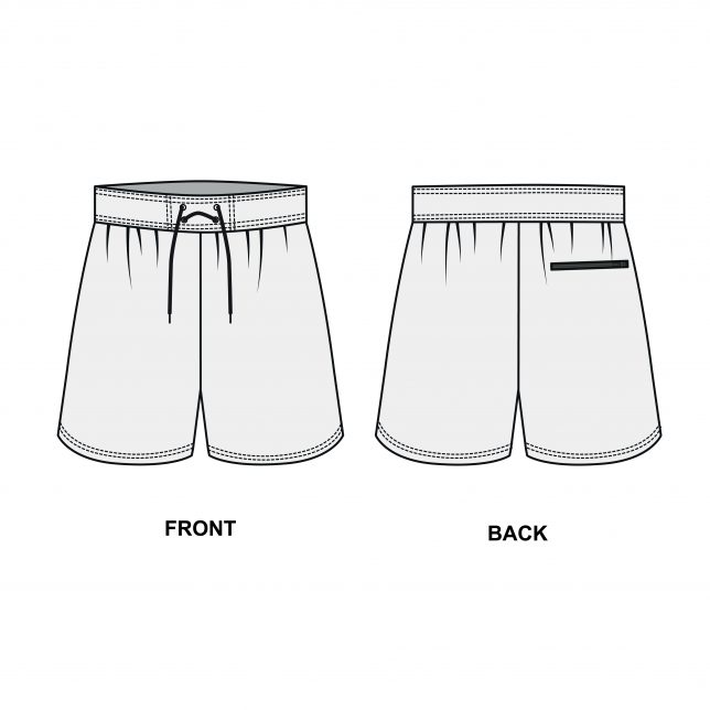 Running Shorts Front and Back