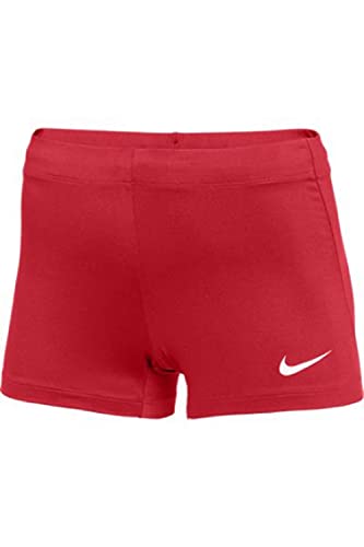 Nike Women's Dri FIT Compression Shorts (Red, Medium)