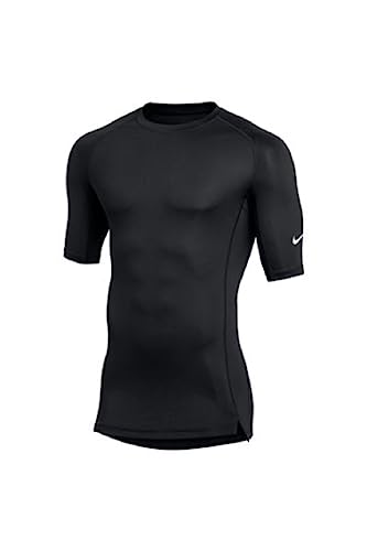 Nike Pro Fitted Half Sleeve Tee (Medium, Black)