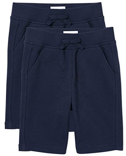 Girls' Uniform Active French Terry Shorts 2-Pack