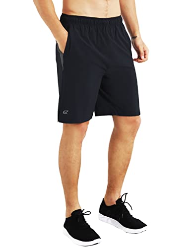 EZRUN Men's 9 Inch Running Shorts with Zipper Pockets