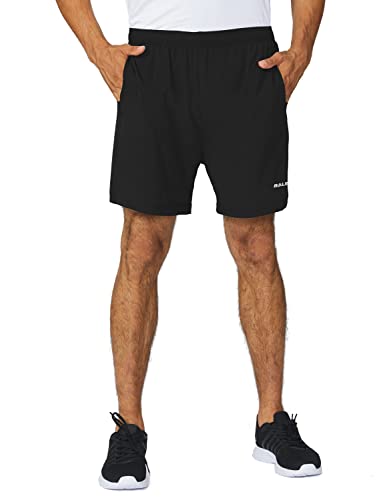 BALEAF Mens 5" Athletic Shorts - Medium, Black