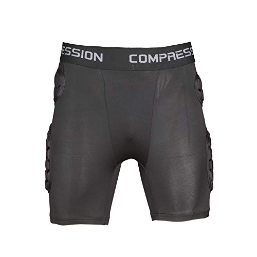 Shinestone Men's Goalkeeper Armor Padded Compression Shorts
