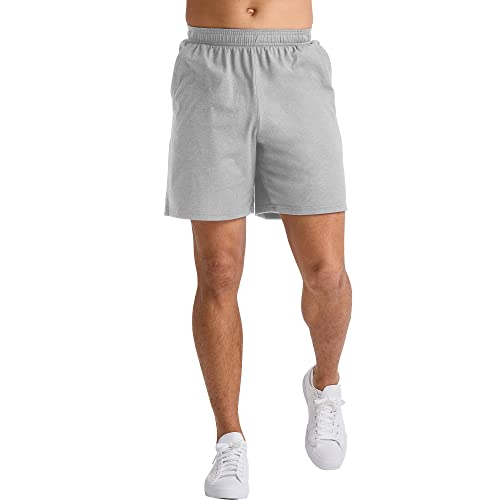 Hanes Men's Cotton Pockets, Pull-On Jersey Gym Shorts