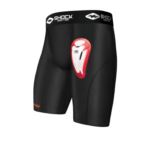 Shock Doctor Compression Shorts with Protective Cup