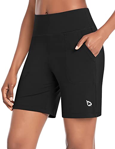 BALEAF Womens 7" Athletic Long Shorts - Comfortable and Functional