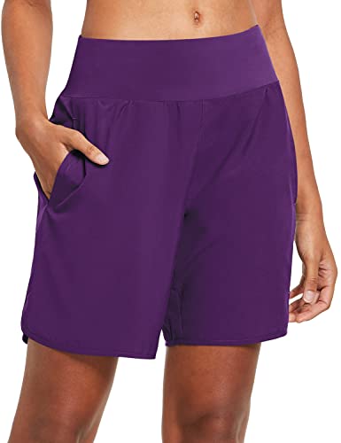 BALEAF Women's 7 Inches Long Running Shorts - Comfortable and Stylish