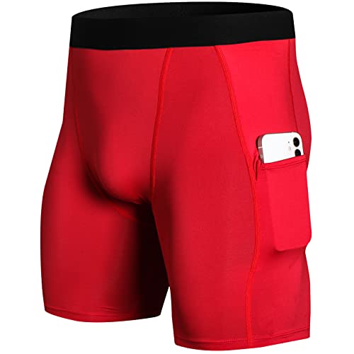 Red Compression Shorts for Men