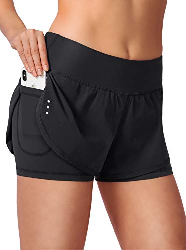 Women's 2 in 1 Running Shorts with Phone Pockets