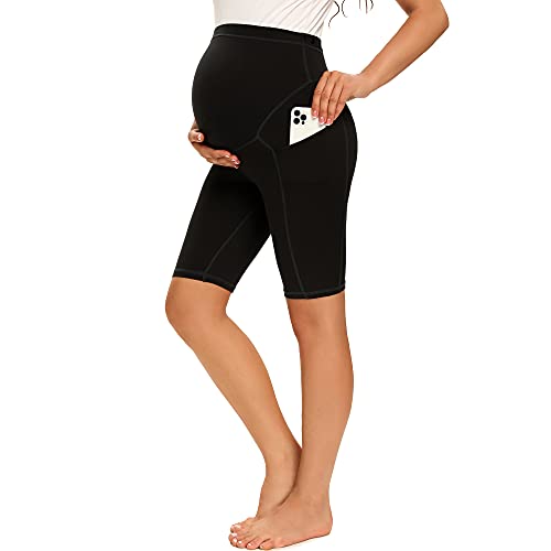 MAZUSPORTS Maternity Yoga Shorts Over The Belly
