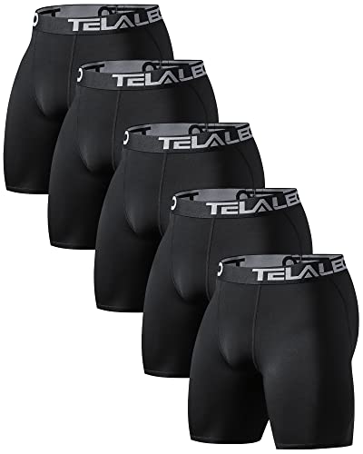 TELALEO Compression Shorts for Men Spandex Sport Shorts