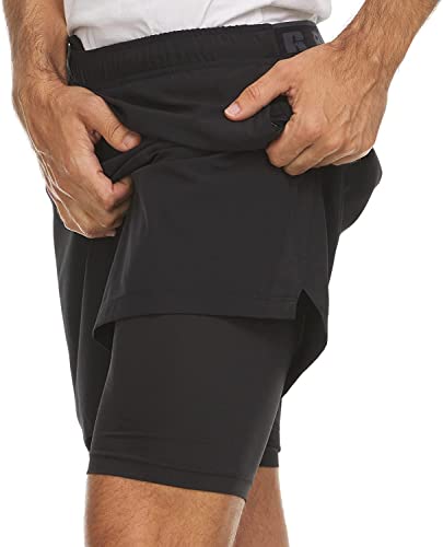 Russell Athletic 2-in-1 Performance Short, Black, XX-Large