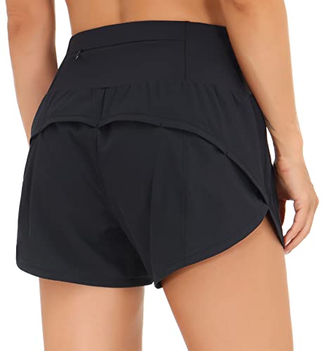 Dragon Fit Womens Running Shorts with Zipper Pockets
