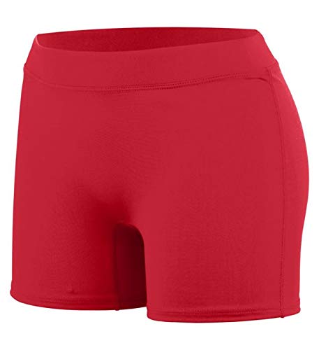 Girls Red Compression Shorts