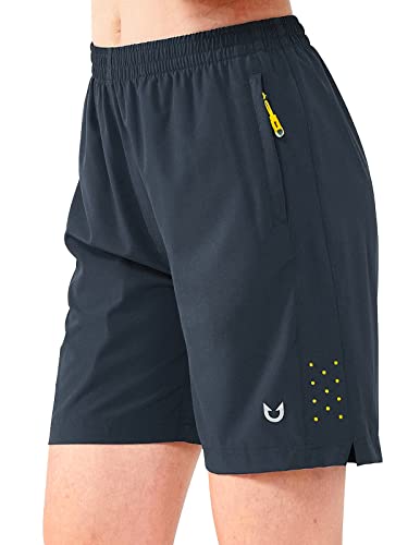 Women's Quick Dry Active Running Shorts with Zipper Pockets