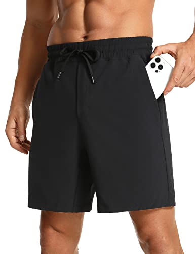 CRZ YOGA Men's Linerless Workout Shorts - 7'' Quick Dry Athletic Gym Shorts