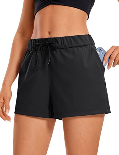 CRZ YOGA Women's Stretch Athletic Workout Shorts with Pockets