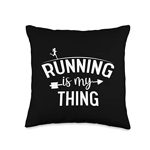 Inspirational Running Marathon Training Throw Pillow