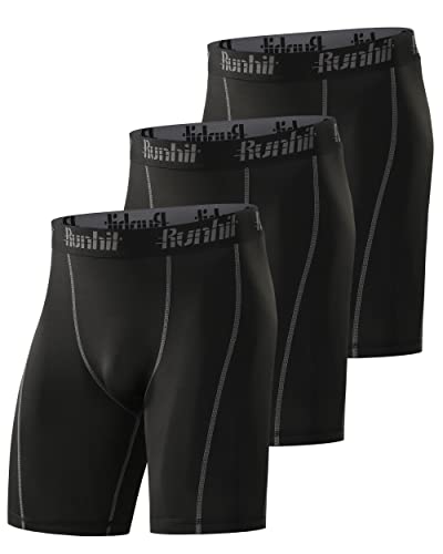 Runhit Men's Compression Shorts (3 Pack)