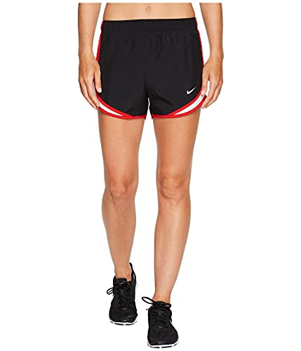 Nike Tempo Running Shorts for Women - Black | White | Red (Large)