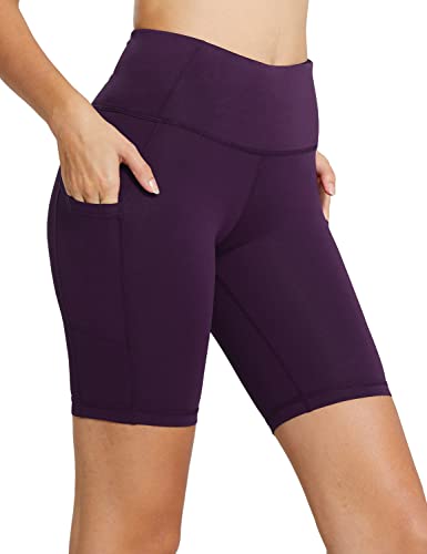Women's Biker Shorts with High Waist and Pockets