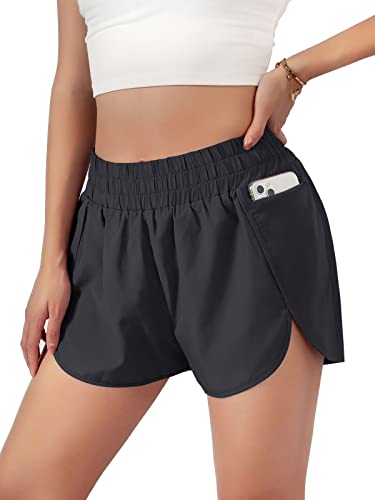 Quick-Dry Running Shorts with Pockets - Blooming Jelly Womens