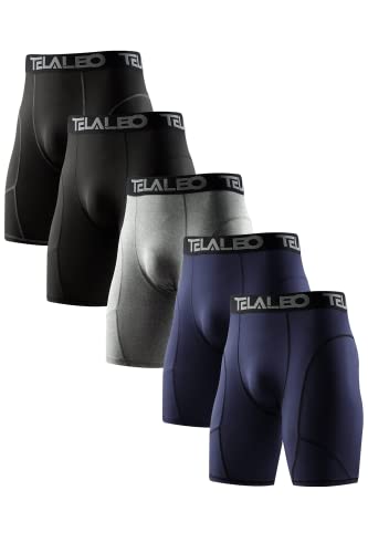TELALEO Men's Compression Shorts