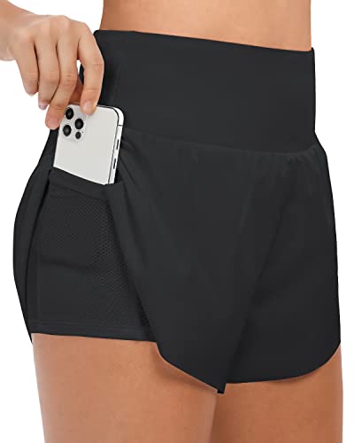 Women's High Waisted Running Shorts with Pockets