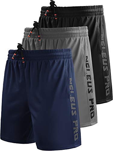 NELEUS Men's 7" Workout Shorts with Pockets