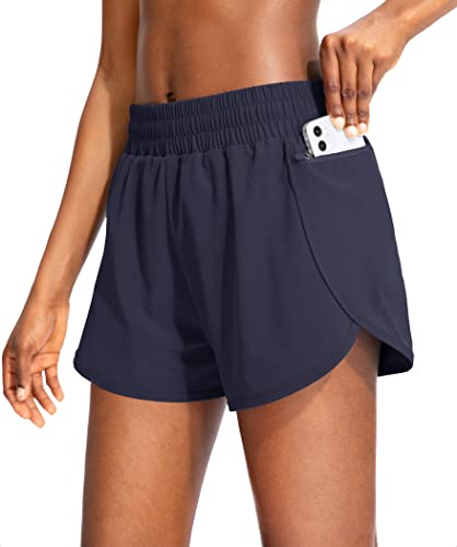 Soothfeel Women's Running Shorts with Zipper Pockets