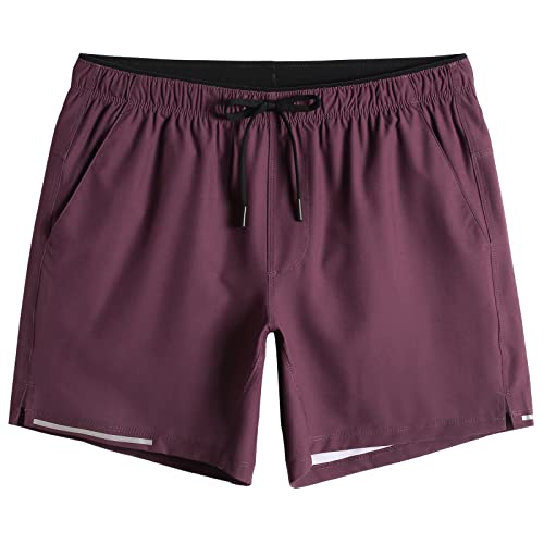 maamgic Mens Workout Shorts with Zip Pocket