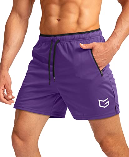 Men's Quick Dry Running Shorts with Zipper Pockets