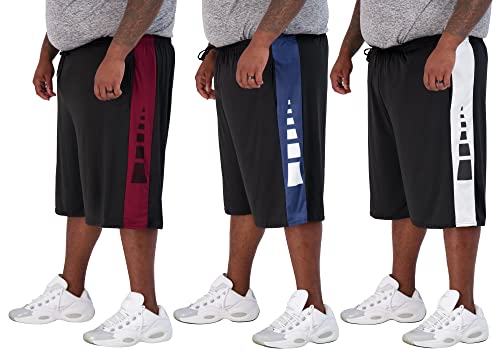 Real Essentials Men's Big and Tall Quick Dry Fit Active Shorts