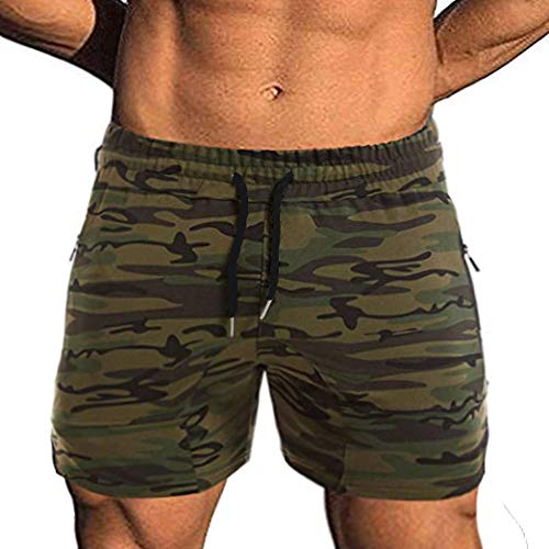 Men's Solid Gym Workout Shorts