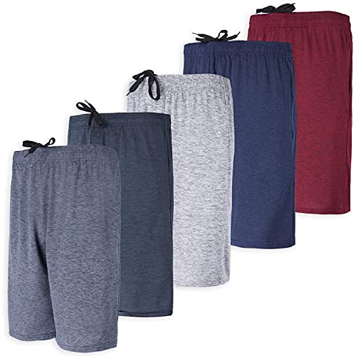 Real Essentials Men's Dry Fit Shorts - Pack of 5