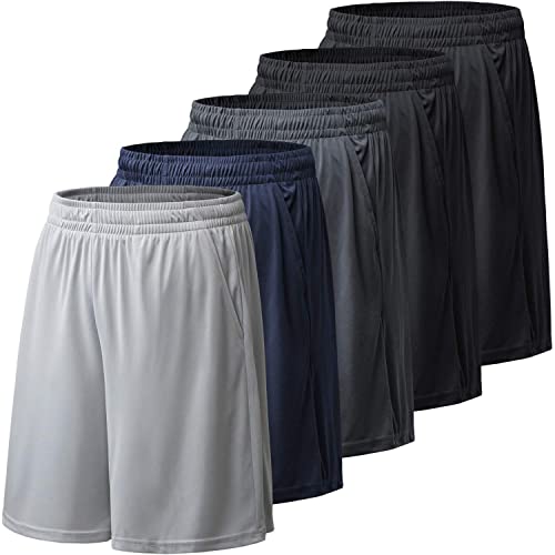BALENNZ Men's Athletic Shorts with Pockets and Elastic Waistband Quick Dry Activewear
