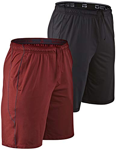DEVOPS Men's Loose-Fit Workout Gym Shorts with Pockets
