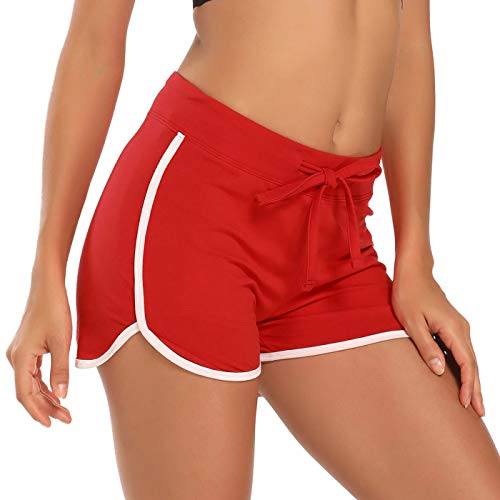 Retro Fashion Dolphin Running Workout Shorts Red