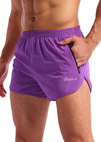 Pudolla Men’s Running Shorts - Lightweight Athletic Workout Shorts for Men