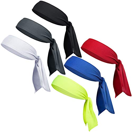 6 Pack Head Tie Headbands for Men