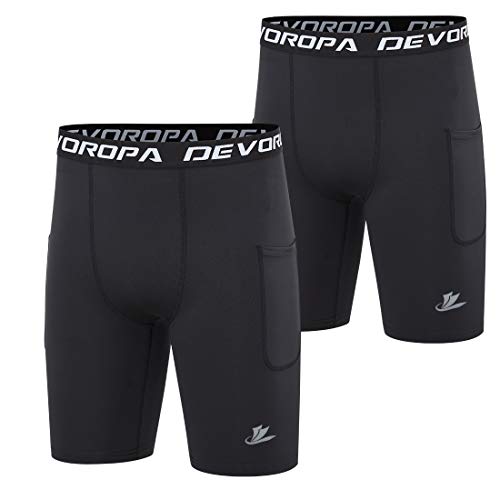Youth Boys' Compression Shorts with Side Pockets - DEVOROPA
