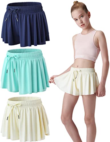 Girls Flowy Shorts with Spandex Liner