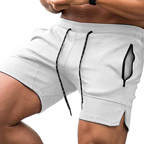 COOFANDY Men's Bodybuilding Shorts with Zipper Pockets